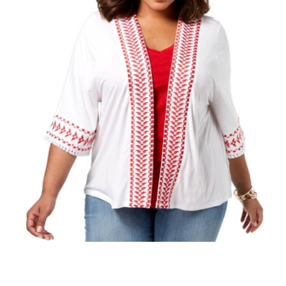 Style & Co. Fringed Kimono